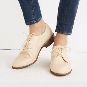 EUC Madewell Ivory Leather Oxford Shoes